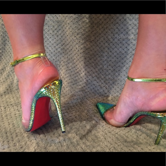 (SOLD) NWOT, Christian Louboutin Nosy Spikes Green - Picture 8 of 8